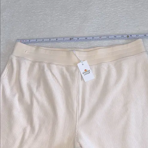 Marine layer Velour Corduroy Wide Leg Pant Cream Size XL NWT