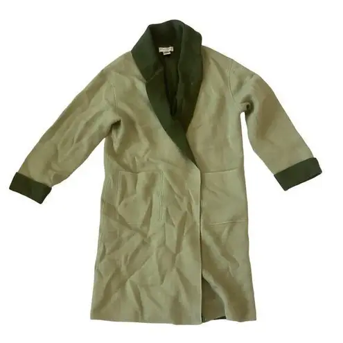 Sarah Spencer Heavy Wool Sweater Coat Green Size undefined