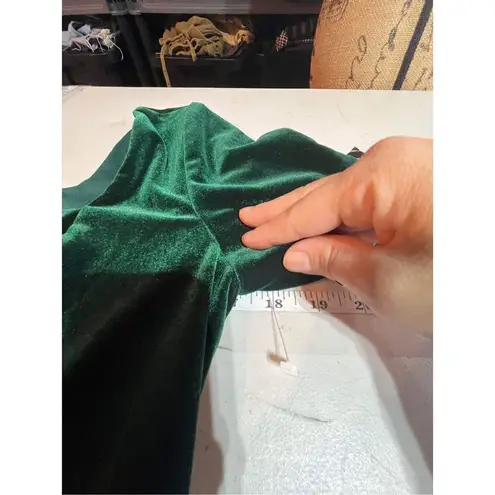 NWT VTG Von Bramlett Velvet Satin Emerald Green Formal Maxi Dress Gown size 10 Green