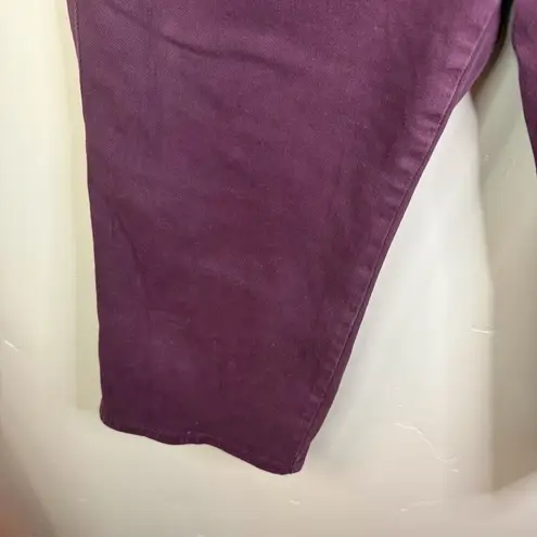 Judy Blue Tummy Control Oxblood High Rise Wide Leg Crop Jeans Plus Size 18 W