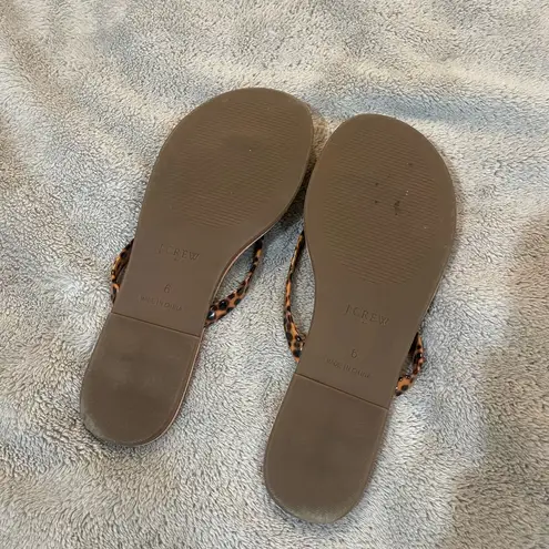 J.Crew  Cheetah Print Easy Summer Flip Flop Sandals