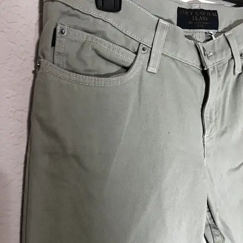 Juicy Couture  jeans Women's sz 28 Sage Green Flare leg boot cut heart pocket Y2K
