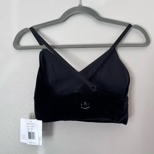 Beyond Yoga NEW Velvet VIP Long Line Adjustable Strap Sports Bra Black S