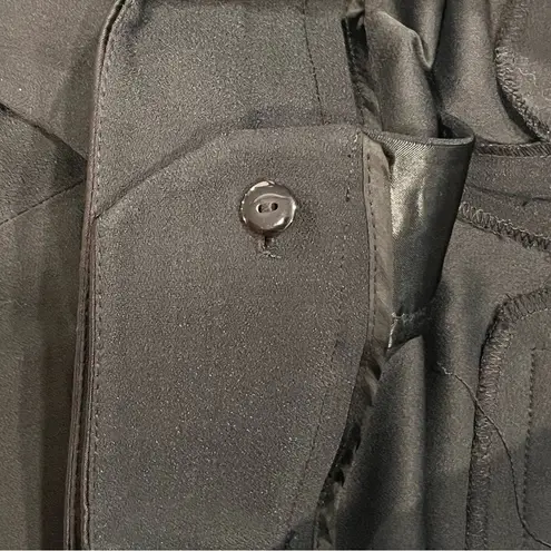 Karen Millen Black Rhinestone Crystal Embellished Waist Dress Pants size 4