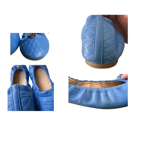 L K Bennett London Royal Blue Nappa Leather Sissy Ballet Flats 38 5 US 8 5 Size undefined