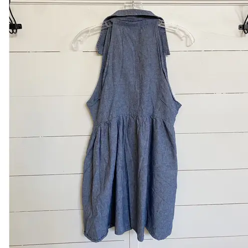 Alyn Paige New York Womens Dress Collar Button Front Sleeveless Blue Size 11/12