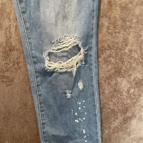 BDG  Women's Slim Straight High Rise Sz 28 Button Fly Light Distressed Ra…