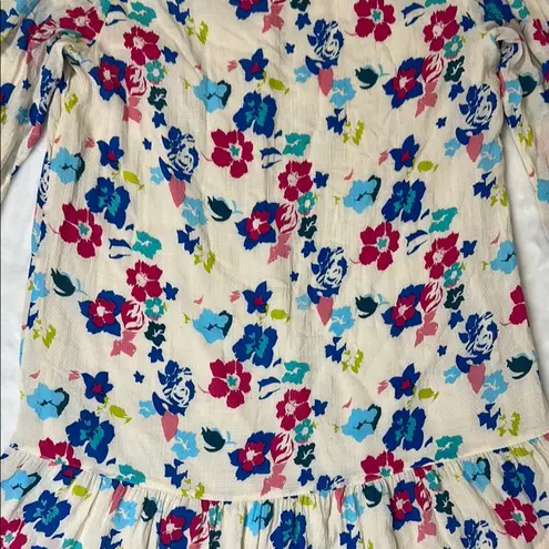 Pepe Jeans floral Ruffled Bishop Sleeve Dress size M