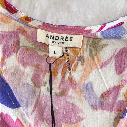 Andree by Unit Flutter Sleeve Mini Dress Women’s Size Large NWT