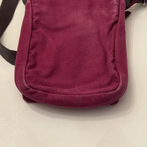 Duluth Trading Co. Crossbody Hipster Bag Canvas Messenger Burgundy OutdoorTravel Red