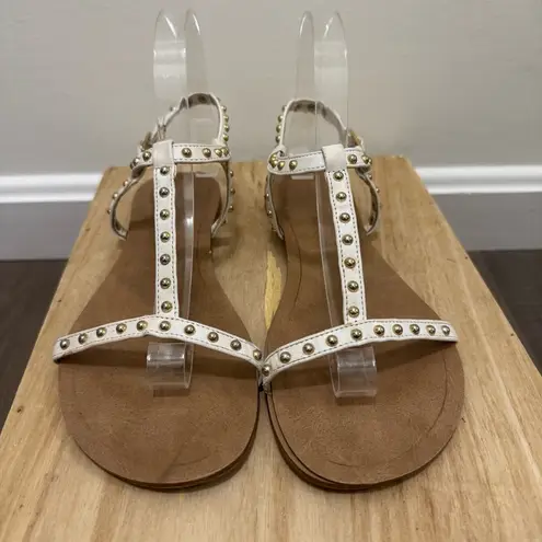 Kelly & Katie White Studded Sandals 7.5