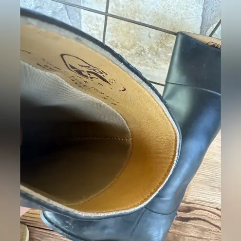 Aigle WOMEN'S Black Rubber Coupe Saumur Tall Equestrian Riding Boot Sz 40, XL