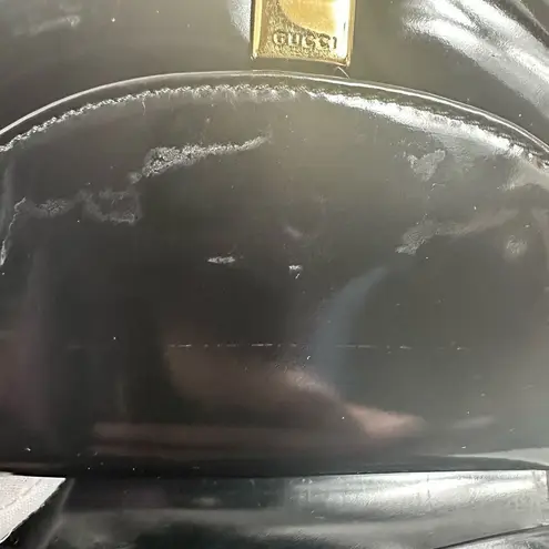 Gucci  Wallet‎ Black Patent Leather Belt Buckle Clip Vintage