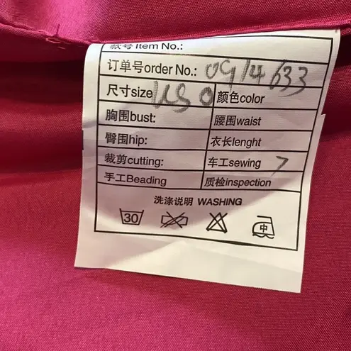 Women’s Short Pink Prom Party Homecoming Dress Criss Cross Back Ties Size 0 NWOT