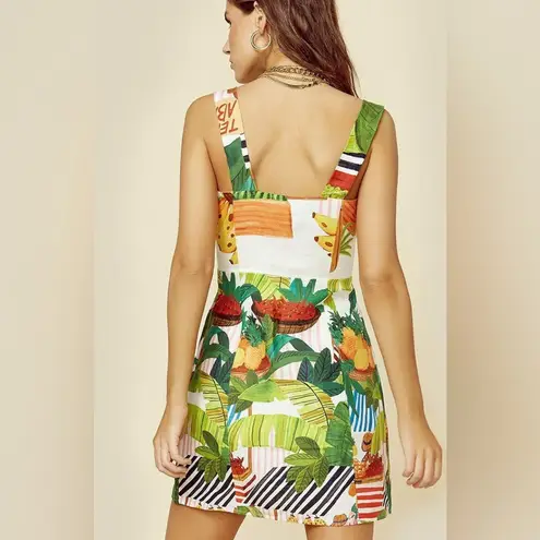 Farm Rio NEW Tropical Fair Linen Mini Dress