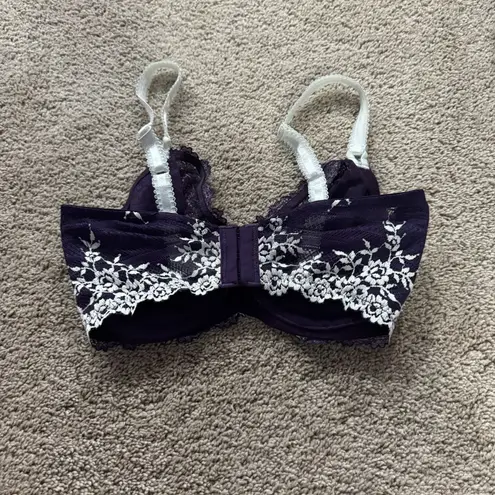 Wacoal Unlined Embrace Lace Underwire Bra Deep Purple Women's Size 32DDD