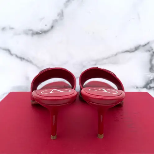 Valentino Garavani Vlogo red patent leather slide sandal size IT 36 US 6