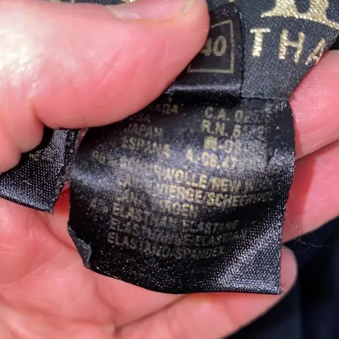 Escada Vintage Pinstripe Skirt & Blazer Set Sz 10 Lightweight Fitted Designer