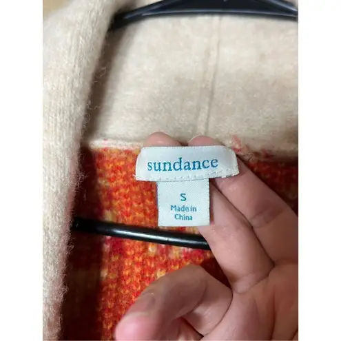 Sundance Nordic Lambswool Blend Sweater Coat Size Small Red