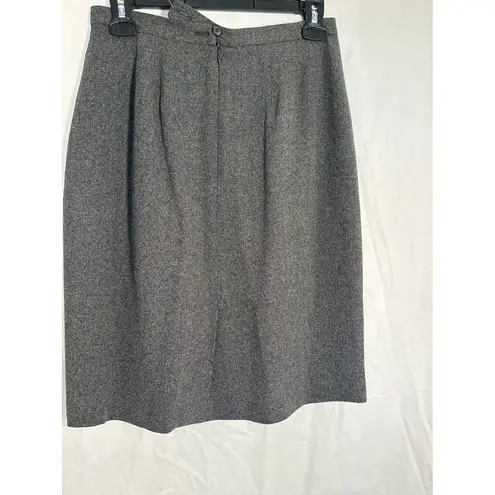 Josephine Chaus Petite Gray Wool Blend Career Pencil Skirt Size 6