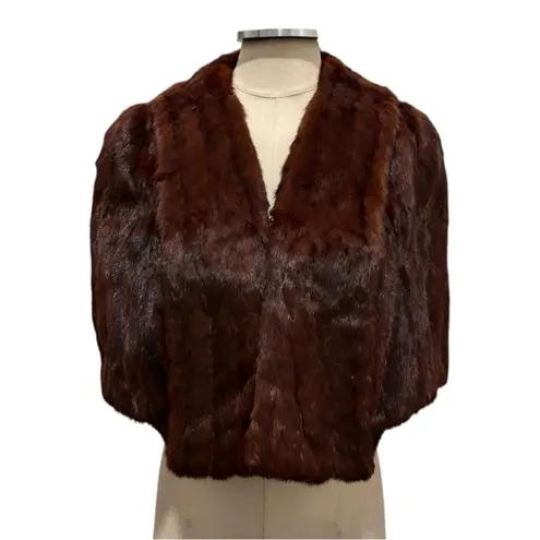 Vintage Bullocks Mink Cape Brown Size undefined