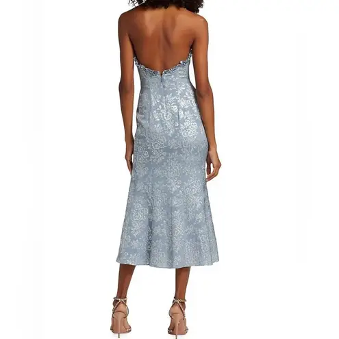 Markarian Odelina Brocade Midi Dress NWT Blue Size 2