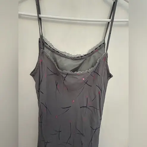 Oasis size UK8 slip dress in grey with pink sequins. Vintage. Bought 1999