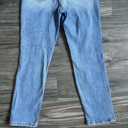 Willow + Root  Buckle High‎ Rise Distressed Mom Jeans Blue Denim Size 27