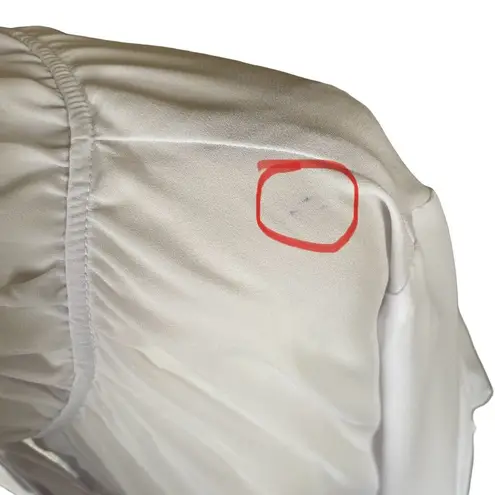 Counterparts women's size XL long sleeve white blouse ruffle neckline front tie