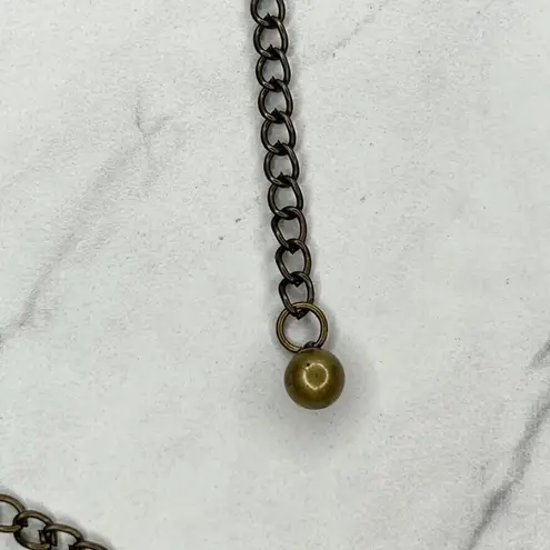 Bronze Tone Metal Plastic Hoop Chain Link Belt Circle Ring Y2K One Size (OS) ✨ Gold