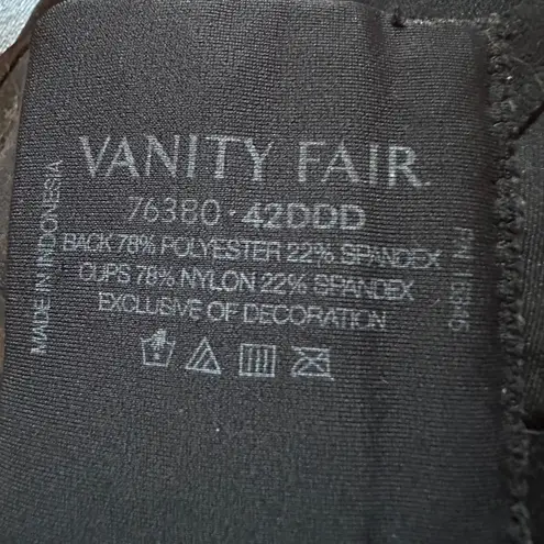 Vanity Fair Beauty Back Smoother Underwire Bra Midnight Black 42DDD