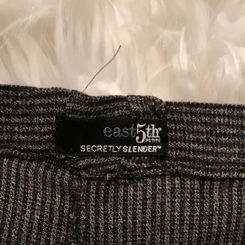 East 5th Secretly Slender Knit Pant Straight Gray Stripe