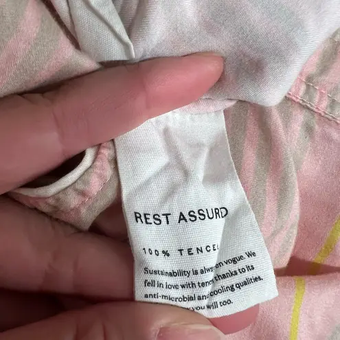 THE SLEEP CODE Striped Pastel Orange Pink Pajama Pants Sz M Size M