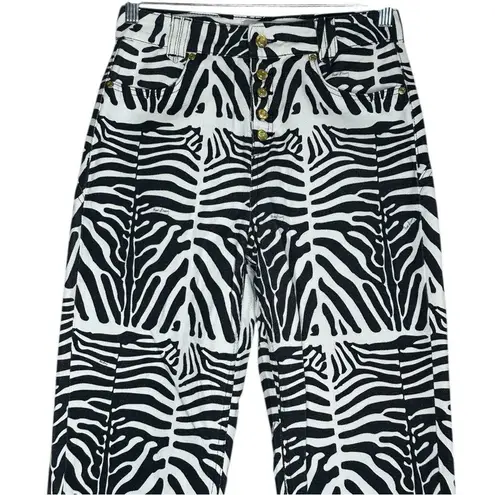 House of Sunny Reef Jessie Zebra Print High Rise
Jeans Black White Size 6