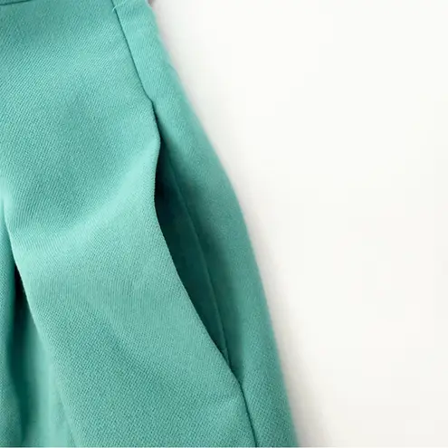 Gal Meets Glam Collection Nicole Sweetheart Square Neck Jumpsuit Green Wide Leg