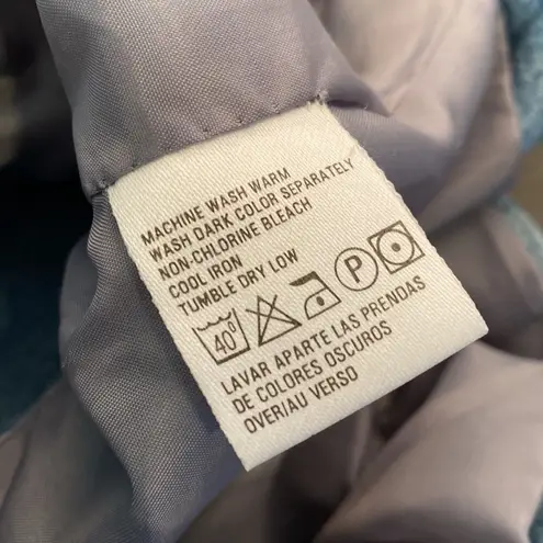 Vintage Liz Wear Paisley Striped Embellished Denim Vest Blue Size L