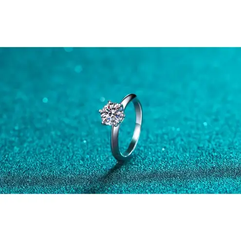 Boutique 1Ct‎ Solitaire Platinum 925 Simulated Diamond Engagement Wedding Ring, Size 8