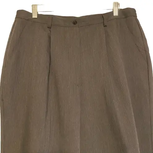 VINTAGE Dark Gray Pleated Women's Slacks With Black Belt Size 16, 33”