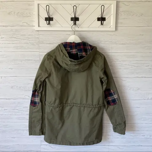 mine Plaid Utility Jacket Green Sz Small