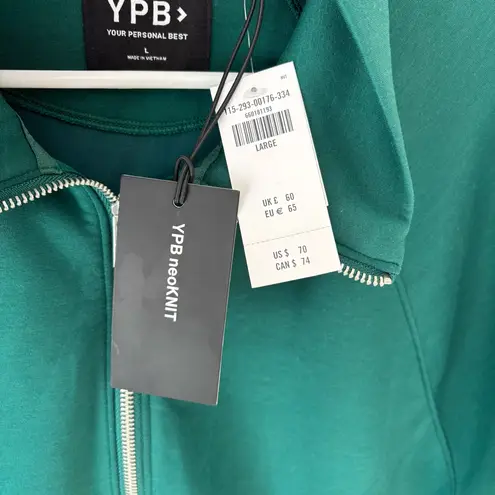 YPB Your Personal Best Neoknit 1/2 Zip Pullover Emerald Green Abercrombie Active Size L