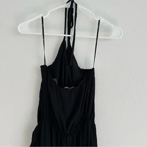 Lulus Lulu’s Learning to Fly Black Halter Jumpsuit Size: L, NWT
