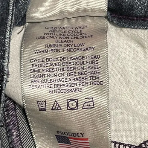 NYDJ High Rise Boot Cut Flare Leg Denim Blue Jeans Faux Back Pockets Size 10