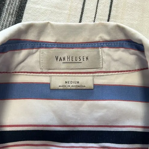 Van Heusen • striped button down cotton shirt