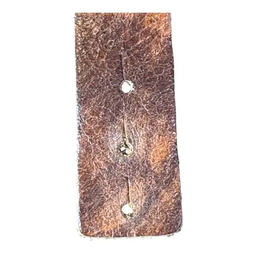 Lenny & Eva Leather Cross Bracelet Faith Over Fear Religious Silver Tone Boho Brown