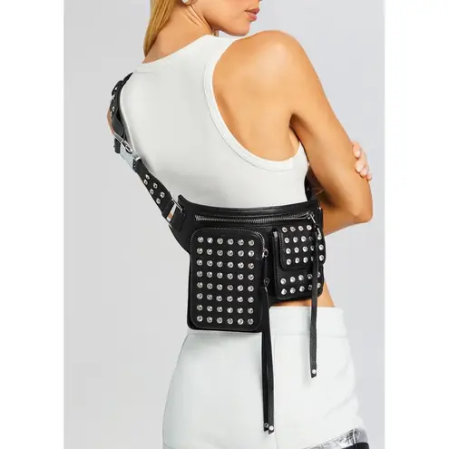 NWT Retrofete LIANA Leather Belt Bag in Black $398