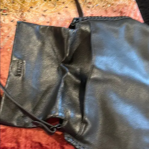 Aimee Kestenberg Black Crossbody Bag with Adjustable Strap and Flap Closure