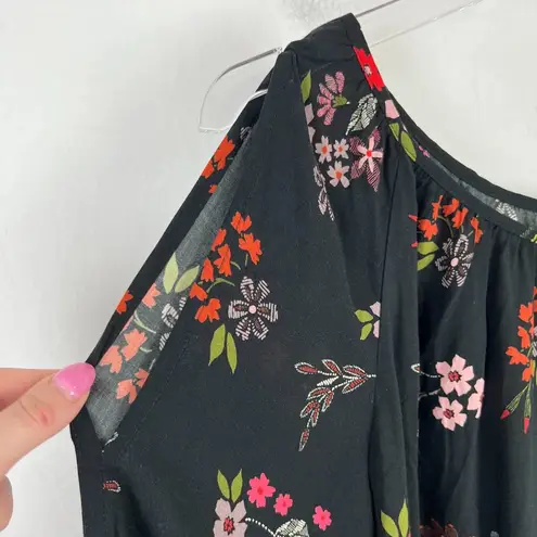 Velvet By Graham And Spencer Velvet Graham & Spencer Vivian Floral Print Cold-shoulder Top Size Small S A1689