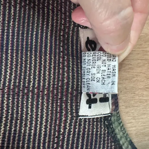 Vintage 90s Effect Creazioni Sweater Jacket Korea Geometric Plaid Knit S