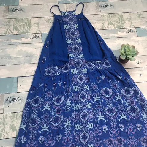 Ecote Urban Outfitters  Blue Patterned Tank Dress