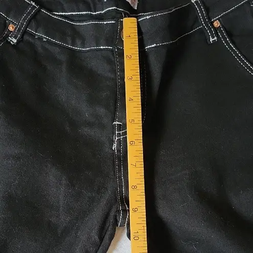 Ymi  Black Pants with White Low-Rise Skater Size 7 thumbnail 9